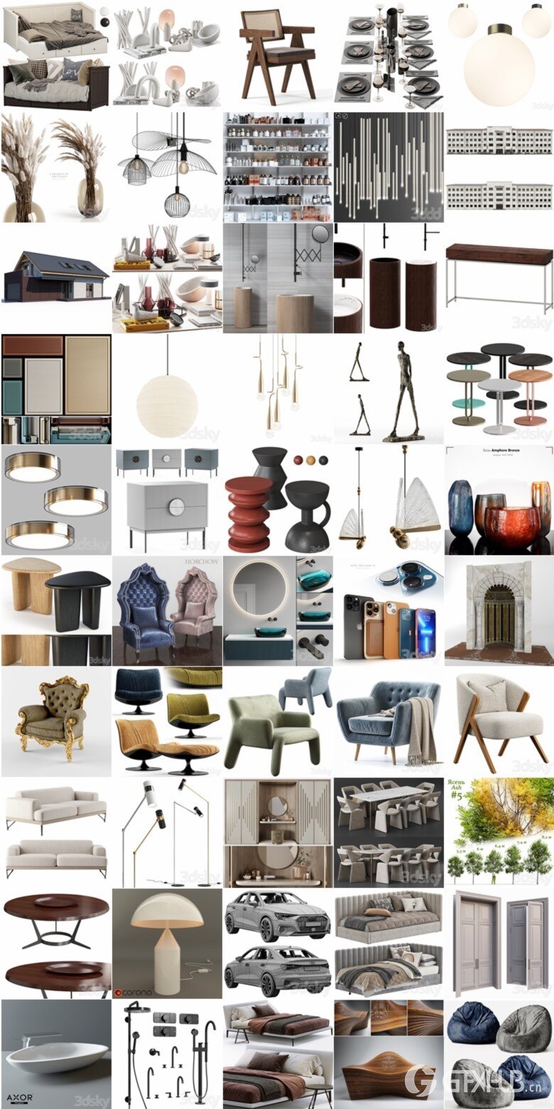 3dsky Pro 2023年1月3D模型合辑第3卷 | 145套 | 7.44GB