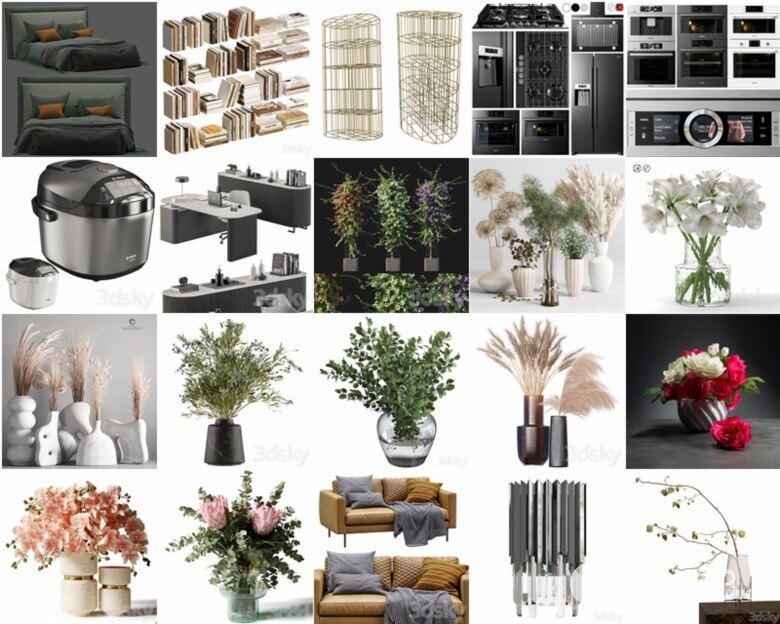 3dsky Pro 2023年1月3D模型合辑第3卷 | 145套 | 7.44GB