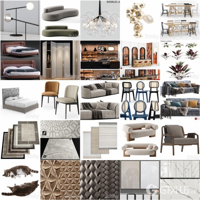 3dsky Pro 2023年1月3D模型合辑第3卷 | 145套 | 7.44GB