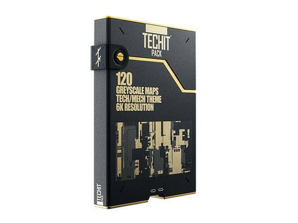 120张科技感6K置换贴图 The french monkey – Techit Pack