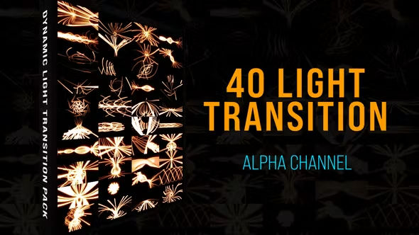 40个发光线条流动转场动画 Light Lines Transition Pack