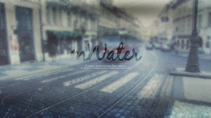 75组2K下雨/水珠视频特效合成视频素材 MotionVFX - mWater 75 Organic Water Elements