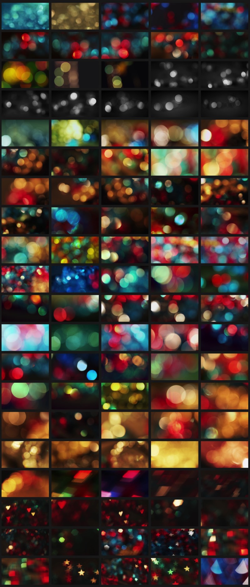 100组2K虚焦光斑炫光背景视频素材 MotionVFX – mBokeh – 100 Organic 2K bokeh Elements