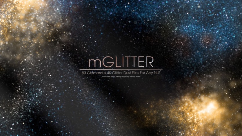 50组4K华丽闪耀金色粒子飞舞视频素材 MotionVFX - mGlitter 4k