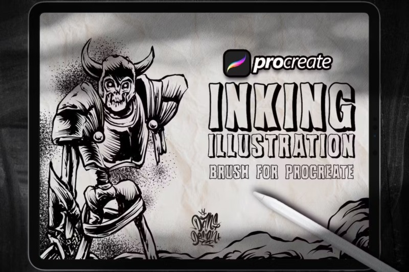 Procreate墨水插图画笔 Dansdesign Inking Illustration Brush Procreate