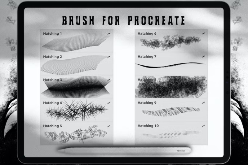 Dansdesign Hatching Brush Procreate