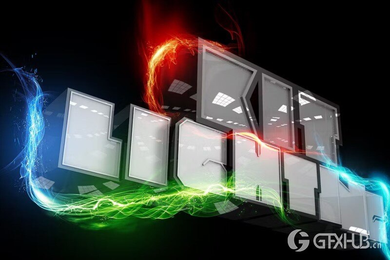 18 种灯光效果PS笔刷合动作 Lighting Kit - 18 Lighting Effects