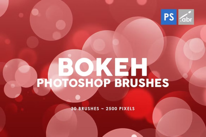 30种散景Photoshop图章笔刷 30 Bokeh Photoshop Stamp Brushes