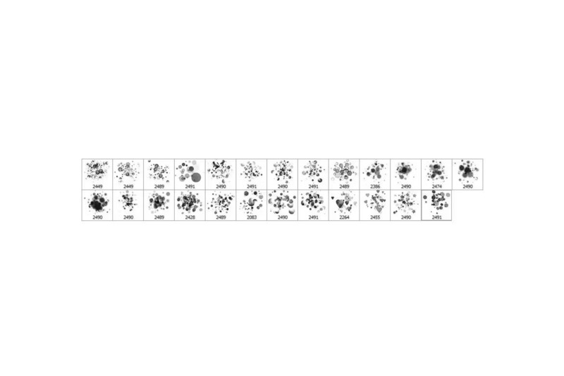 25个散景集群Photoshop图章笔刷 25 Bokeh Cluster Photoshop Stamp Brushes