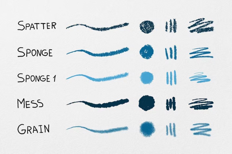 20种ps手绘笔刷 Essential Hand Drawn Brushes