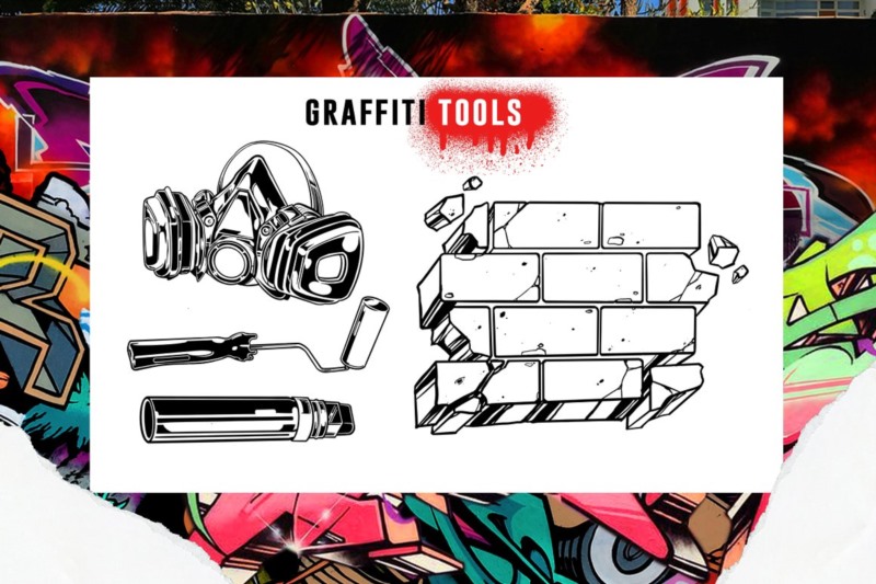 31个Procreate涂鸦笔刷 PROCREATE GRAFFITI BOMBING