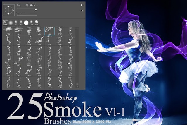 25种photoshop烟雾笔刷 25+smoke Photoshop Brushes Vl-1 - Studiopk