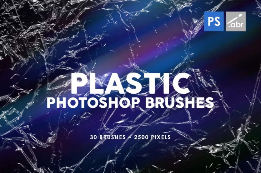 塑料PS印章笔刷 Plastic Photoshop Stamp Brushes | 01