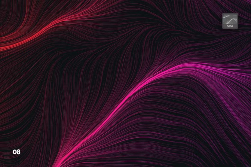 数字网络波浪Photoshop画笔 Digital Perlin Flow Fields Photoshop Brushes