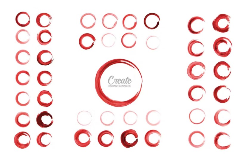 44个矢量水彩画笔 Vector Watercolor Brushes for Illustrator