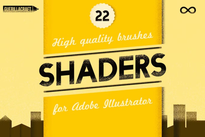AI着色器画笔 Shader Brushes For Adobe Illustrator