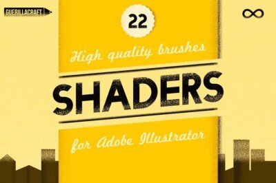 AI着色器画笔 Shader Brushes For Adobe Illustrator