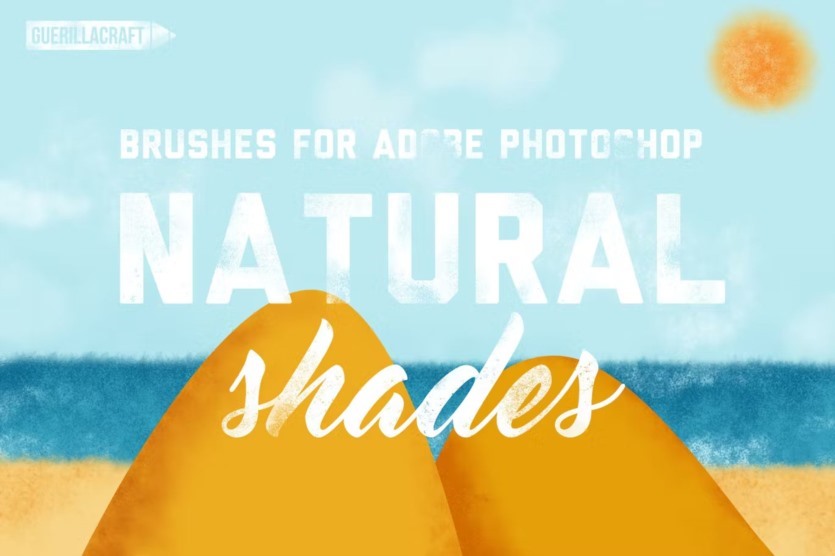 PS自然阴影笔刷 Natural Shades Brushes for Adobe Photoshop