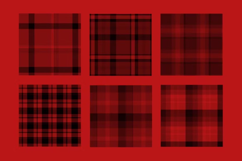 30款格子呢Photoshop图章笔刷 30 Tartan Photoshop Stamp Brushes
