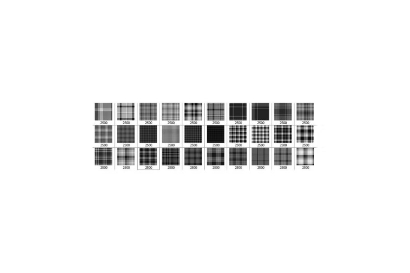 30款格子呢Photoshop图章笔刷 30 Tartan Photoshop Stamp Brushes