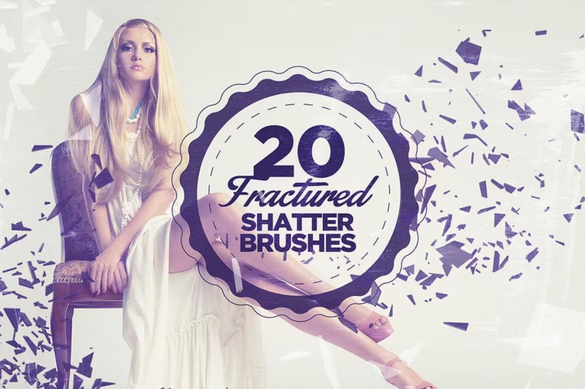 20支破碎PS笔刷 20 Fractured Shatter Brushes