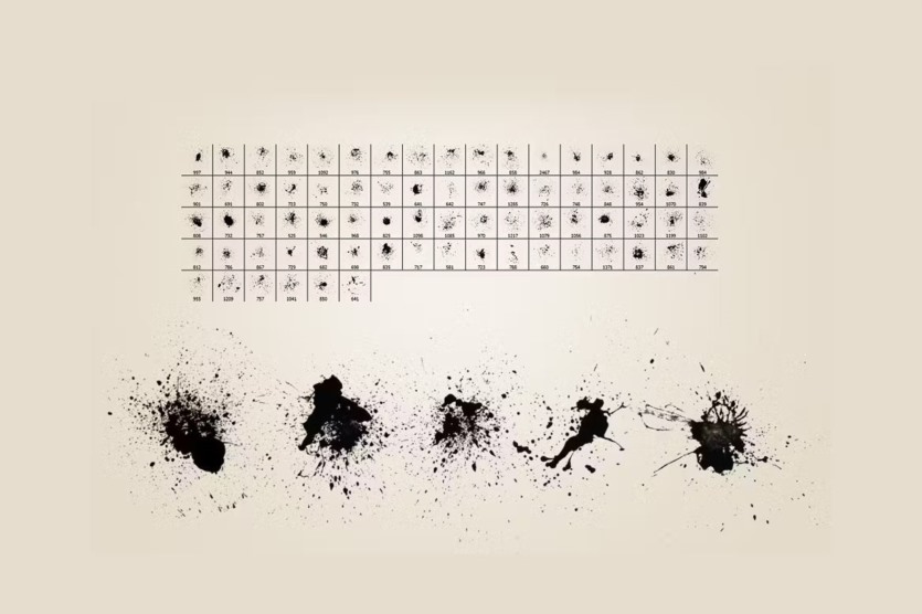 74支手工制作飞溅画笔 74 Handcrafted Splatter Brushes
