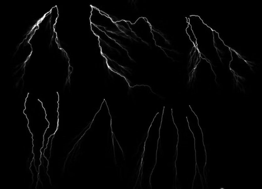 50个闪电Photoshop笔刷 50 Lightning Photoshop Brushes