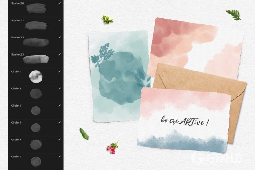 244个Procreate水彩画笔 244 Watercolor Brushes For Procreate