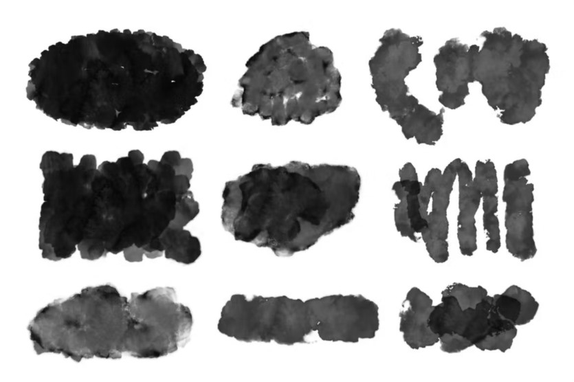 75个湿墨Photoshop笔刷 75 Wet Ink Photoshop Stamp Brushes