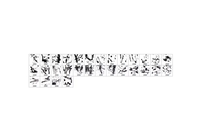 墨水飞溅PHOTOSHOP印章笔刷 30 Ink Splatter Photoshop Brushes Vol. 2