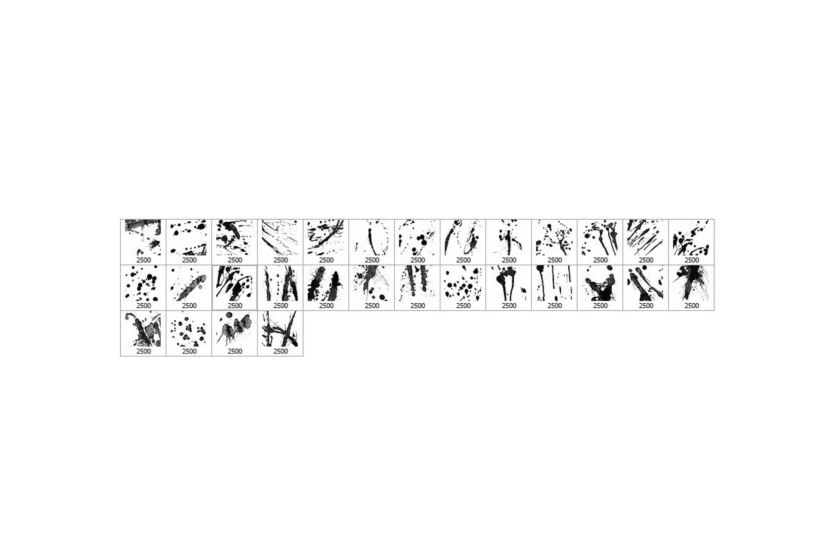 墨水飞溅Photoshop邮票笔刷 30 Ink Splatter Photoshop Stamp Brushes Vol. 1