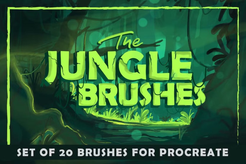 丛林Procreate画笔 The Jungle Procreate Brushes