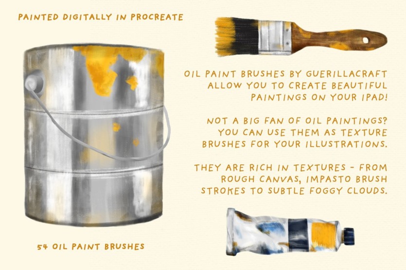 Procreate油画笔刷 Oil Paint Brushes for Procreate