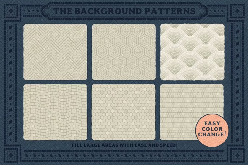 AI马赛克画笔和图案 Mosaic Maker - Brushes & Patterns