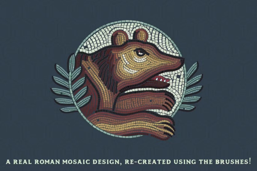 AI马赛克画笔和图案 Mosaic Maker - Brushes & Patterns