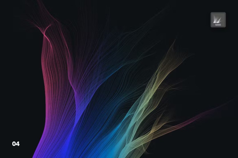 平滑的头发流动PS笔刷 Smooth Hair Flow Photoshop Brushes