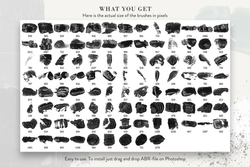 抽象亚克力涂抹PS笔刷 Abstract Acrylic Smears - PS Brushes