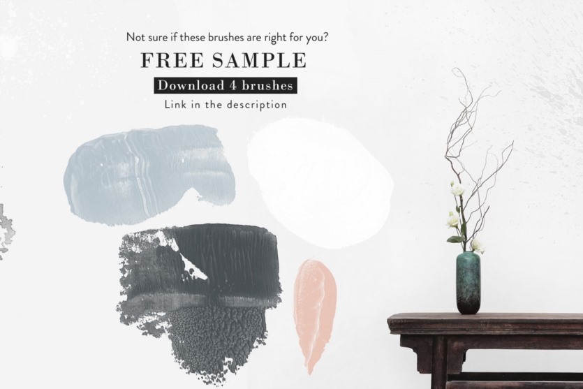 抽象亚克力涂抹PS笔刷 Abstract Acrylic Smears - PS Brushes