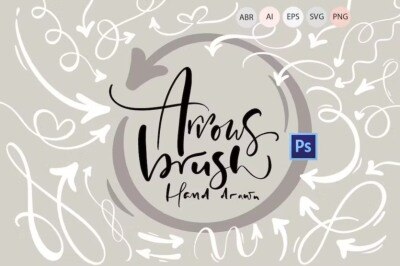 手绘箭头笔刷 Hand drawn arrows brush