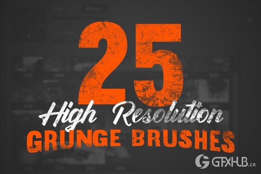 25种高分辨率污垢笔刷 25 High Resolution Grunge Brushes