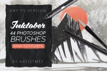墨水Photoshop笔刷 Inktober 2019 Photoshop Brushes