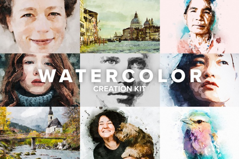 PS水彩创作套件 Watercolor Creation Kit