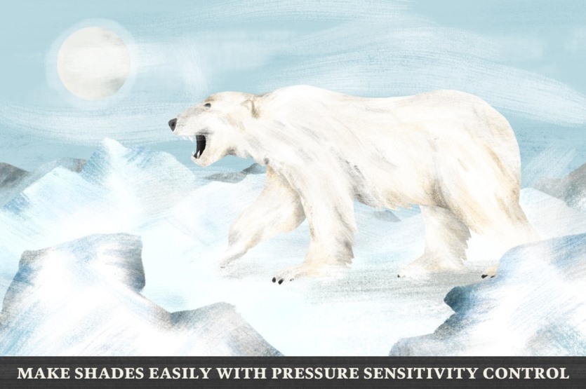 54支Procreate干画笔 Arctic Dry Brushes for Procreate