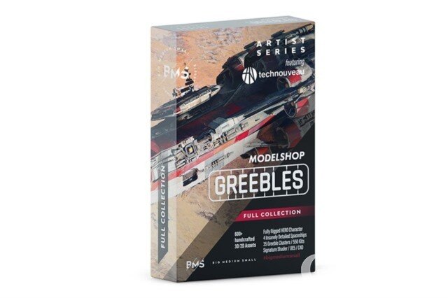 宇宙飞船、人物角色3D模型系列套装 Big Medium Small – Modelshop Greebles Collection Bundle