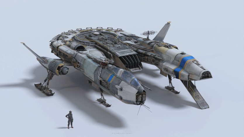 (更新) 宇宙飞船、人物角色3D模型系列套装 Big Medium Small – Modelshop Greebles Collection Bundle