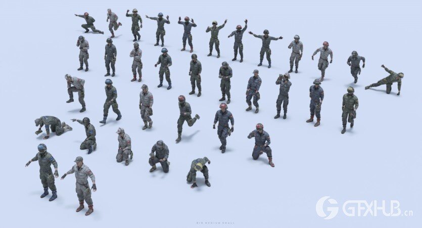 (更新) 宇宙飞船、人物角色3D模型系列套装 Big Medium Small – Modelshop Greebles Collection Bundle