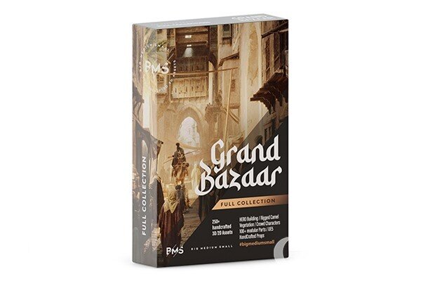 大集市 建筑、人群、骆驼、植被、模块化套件 Big Medium Small - Grand Bazaar Collection Bundle