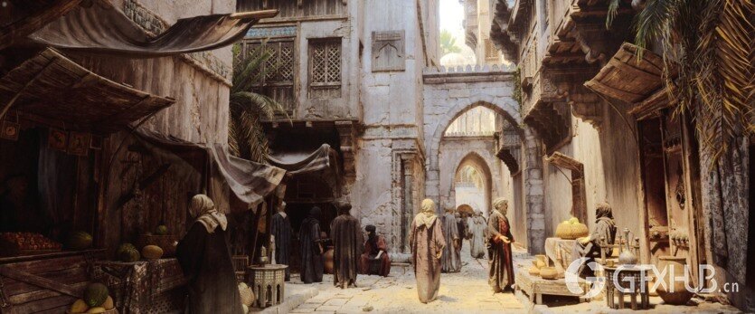 大集市 建筑、人群、骆驼、植被、模块化套件 Big Medium Small - Grand Bazaar Collection Bundle