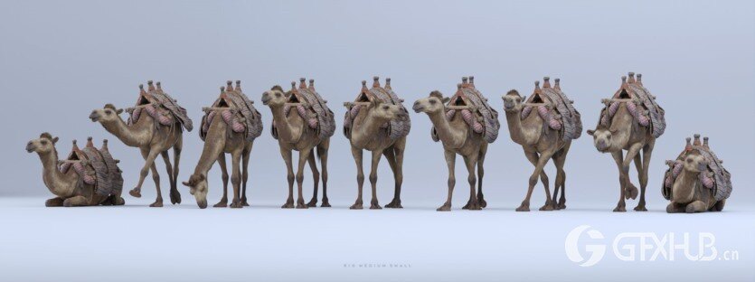 大集市 建筑、人群、骆驼、植被、模块化套件 Big Medium Small - Grand Bazaar Collection Bundle