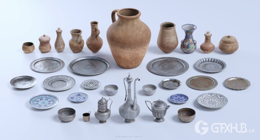 大集市 建筑、人群、骆驼、植被、模块化套件 Big Medium Small - Grand Bazaar Collection Bundle